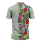 Aussie Budgies Blue And Green Tropical Birds Zipper Polo Shirt - Aussie Hoodie