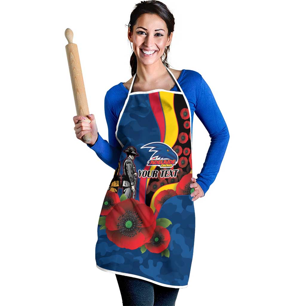 Adelaide Crows ANZAC Personalised Apron Lest We Forget Poppy Camo