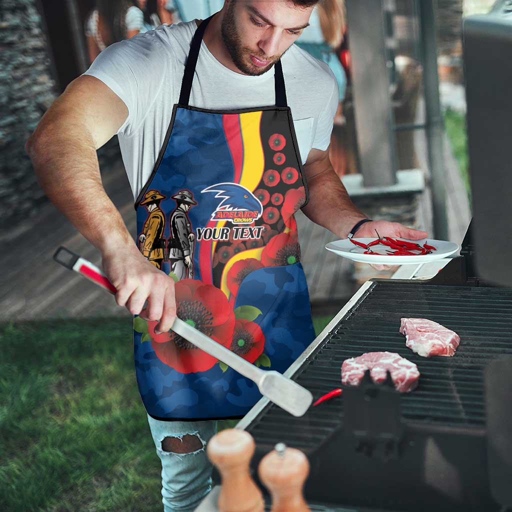 Adelaide Crows ANZAC Personalised Apron Lest We Forget Poppy Camo