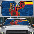 Adelaide Crows ANZAC Personalised Auto Sun Shade Lest We Forget Poppy Camo