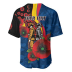 Adelaide Crows ANZAC Personalised Baseball Jersey Lest We Forget Poppy Camo