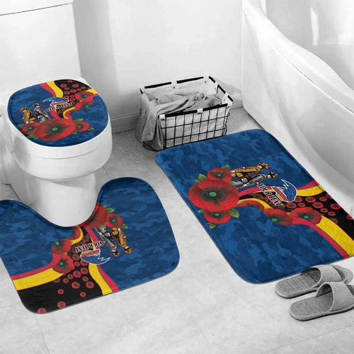 Adelaide Crows ANZAC Personalised Bathroom Set Lest We Forget Poppy Camo