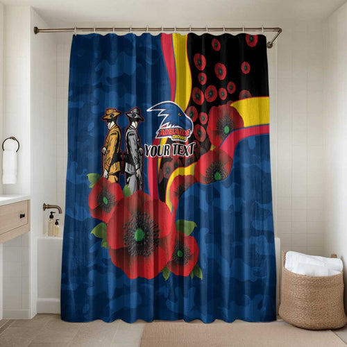 Adelaide Crows ANZAC Personalised Bathroom Set Lest We Forget Poppy Camo