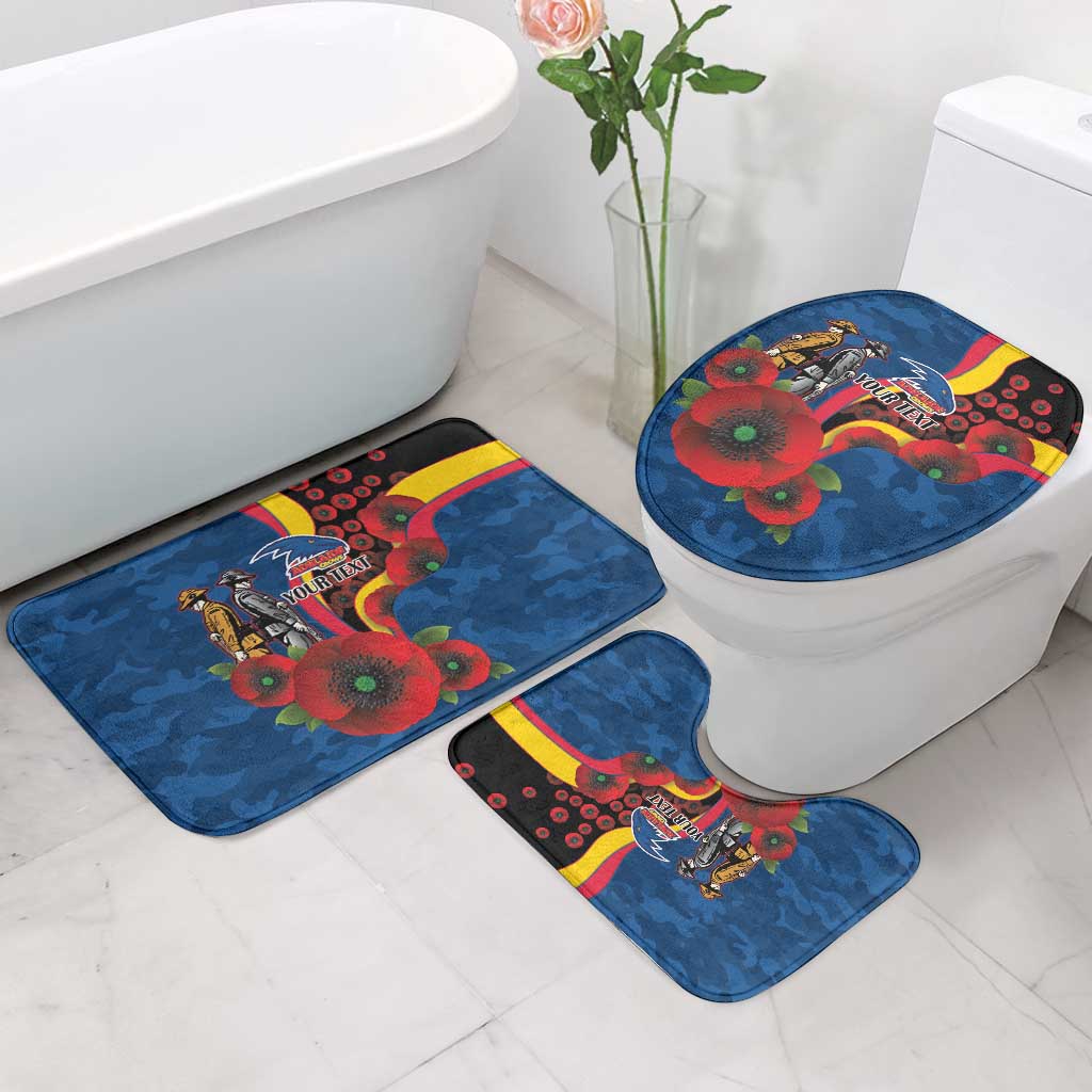 Adelaide Crows ANZAC Personalised Bathroom Set Lest We Forget Poppy Camo