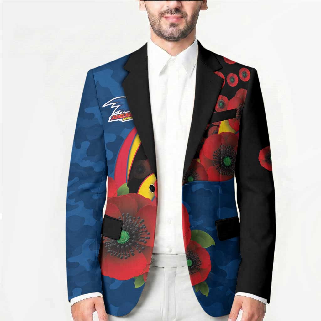 Adelaide Crows ANZAC Personalised Blazer Lest We Forget Poppy Camo