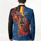 Adelaide Crows ANZAC Personalised Blazer Lest We Forget Poppy Camo