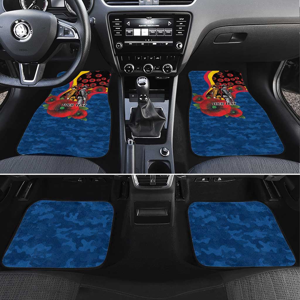 Adelaide Crows ANZAC Personalised Car Mats Lest We Forget Poppy Camo