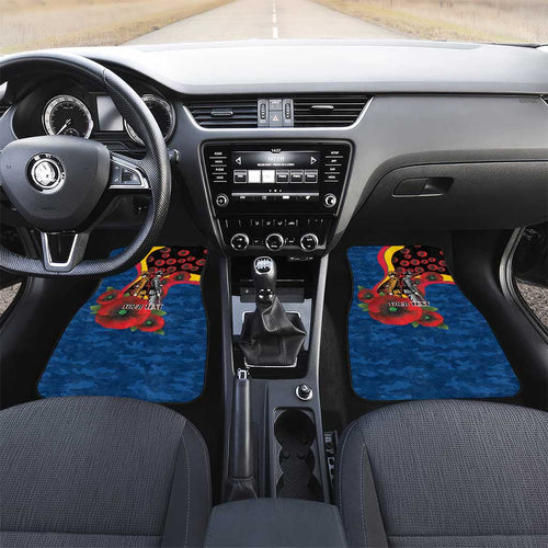Adelaide Crows ANZAC Personalised Car Mats Lest We Forget Poppy Camo