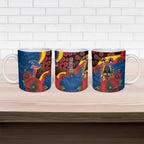 Adelaide Crows ANZAC Personalised Ceramic Mug Lest We Forget Poppy Camo