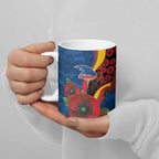 Adelaide Crows ANZAC Personalised Ceramic Mug Lest We Forget Poppy Camo