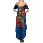 Adelaide Crows ANZAC Personalised Family Matching Summer Maxi Dress and Hawaiian Shirt Lest We Forget Poppy Camo