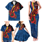 Adelaide Crows ANZAC Personalised Family Matching Tank Maxi Dress and Hawaiian Shirt Lest We Forget Poppy Camo