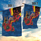 Adelaide Crows ANZAC Personalised Garden Flag Lest We Forget Poppy Camo