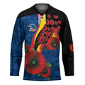 Adelaide Crows ANZAC Personalised Hockey Jersey Lest We Forget Poppy Camo