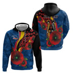 Adelaide Crows ANZAC Personalised Hoodie Lest We Forget Poppy Camo