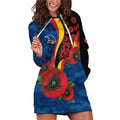 Adelaide Crows ANZAC Personalised Hoodie Dress Lest We Forget Poppy Camo