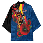 Adelaide Crows ANZAC Personalised Kimono Lest We Forget Poppy Camo