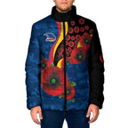 Adelaide Crows ANZAC Personalised Padded Jacket Lest We Forget Poppy Camo