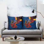 Adelaide Crows ANZAC Personalised Pillow Cover Lest We Forget Poppy Camo
