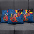Adelaide Crows ANZAC Personalised Pillow Cover Lest We Forget Poppy Camo