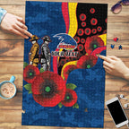 Adelaide Crows ANZAC Personalised Puzzle Lest We Forget Poppy Camo