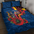Adelaide Crows ANZAC Personalised Quilt Bed Set Lest We Forget Poppy Camo