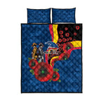 Adelaide Crows ANZAC Personalised Quilt Bed Set Lest We Forget Poppy Camo