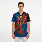 Adelaide Crows ANZAC Personalised Scrub Top Lest We Forget Poppy Camo