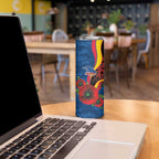 Adelaide Crows ANZAC Personalised Skinny Tumbler Lest We Forget Poppy Camo