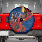 Adelaide Crows ANZAC Personalised Spare Tire Cover Lest We Forget Poppy Camo