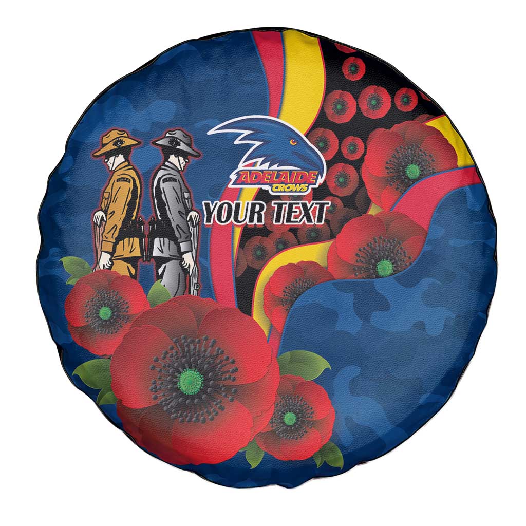 Adelaide Crows ANZAC Personalised Spare Tire Cover Lest We Forget Poppy Camo