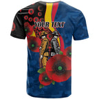 Adelaide Crows ANZAC Personalised T Shirt Lest We Forget Poppy Camo