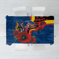 Adelaide Crows ANZAC Personalised Tablecloth Lest We Forget Poppy Camo