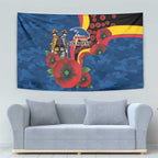Adelaide Crows ANZAC Personalised Tapestry Lest We Forget Poppy Camo