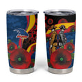 Adelaide Crows ANZAC Personalised Tumbler Cup Lest We Forget Poppy Camo
