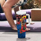 Adelaide Crows ANZAC Personalised Tumbler With Handle Lest We Forget Poppy Camo