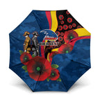 Adelaide Crows ANZAC Personalised Umbrella Lest We Forget Poppy Camo
