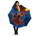 Adelaide Crows ANZAC Personalised Umbrella Lest We Forget Poppy Camo