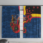 Adelaide Crows ANZAC Personalised Window Curtain Lest We Forget Poppy Camo