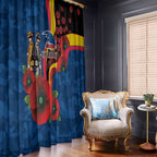 Adelaide Crows ANZAC Personalised Window Curtain Lest We Forget Poppy Camo
