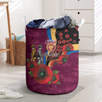 Brisbane Lions ANZAC Personalised Laundry Basket Lest We Forget Poppy Camo
