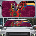 Brisbane Lions ANZAC Personalised Auto Sun Shade Lest We Forget Poppy Camo