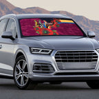 Brisbane Lions ANZAC Personalised Auto Sun Shade Lest We Forget Poppy Camo
