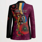 Brisbane Lions ANZAC Personalised Blazer Lest We Forget Poppy Camo