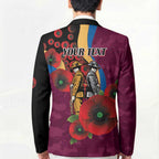 Brisbane Lions ANZAC Personalised Blazer Lest We Forget Poppy Camo