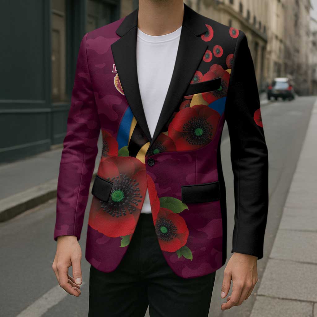 Brisbane Lions ANZAC Personalised Blazer Lest We Forget Poppy Camo
