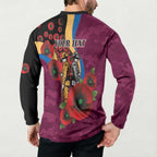 Brisbane Lions ANZAC Personalised Button Sweatshirt Lest We Forget Poppy Camo