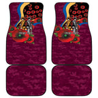 Brisbane Lions ANZAC Personalised Car Mats Lest We Forget Poppy Camo