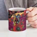 Brisbane Lions ANZAC Personalised Ceramic Mug Lest We Forget Poppy Camo