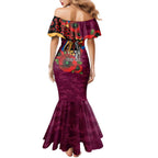 Brisbane Lions ANZAC Personalised Family Matching Mermaid Dress and Hawaiian Shirt Lest We Forget Poppy Camo